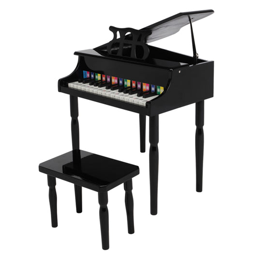 Kids 30-Key Wooden Piano With Music Stand